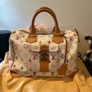 Louis Vuitton Multicolor Speedy Blanc
